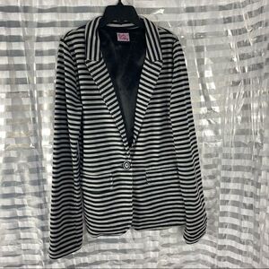 L.A. Kitty Black/Gray Striped Blazer